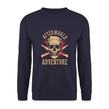 Boucher, boucher, boucher, crâne - Sweat-shirt Unisexe - marine - Devant - Alina (178cm) & Michal (187cm)