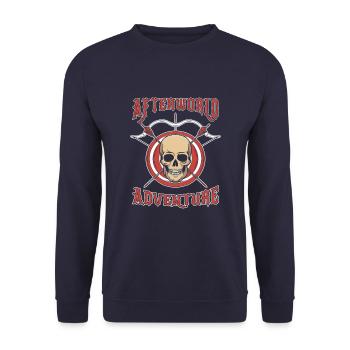 Bogenschießen Bogensport Bogenschütze - Unisex Pullover - Navy - Vorne - Alina (178cm) & Michal (187cm)