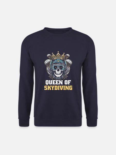 Parachutist Skydiving Skull - Unisex Sweatshirt - navy