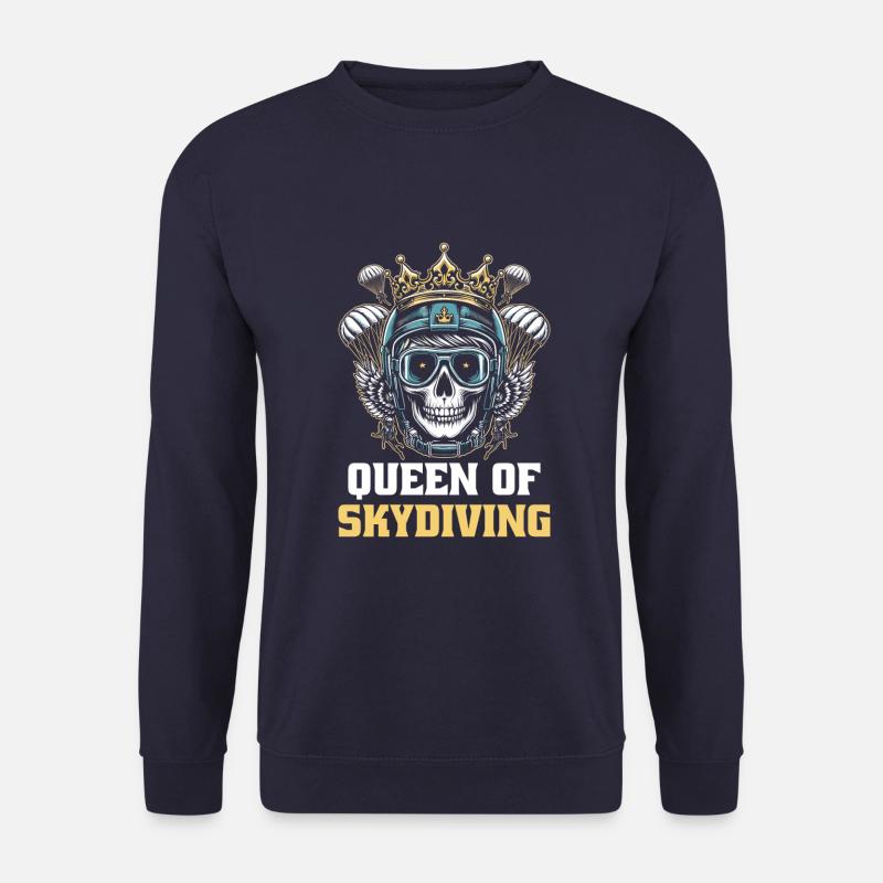 Parachutist Skydiving Skull - Unisex Sweatshirt - navy