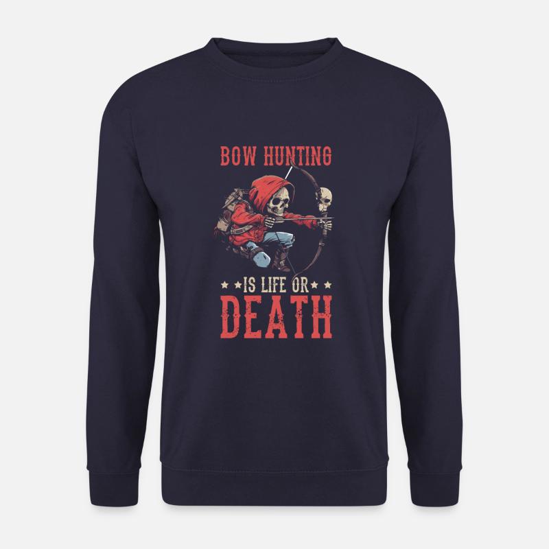 Bow Hunting Bow Hunter Skeleton - Unisex Sweatshirt - navy