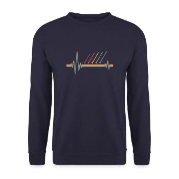 Clarinette Clarinettiste Ekg Heartbeat - Sweat-shirt Unisexe - marine - Devant - Alina (178cm) & Michal (187cm)