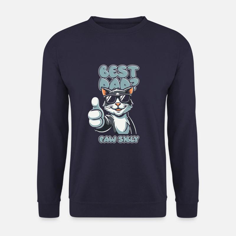 Katze Vater Best Dad Pawsibly - Unisex Pullover - Navy