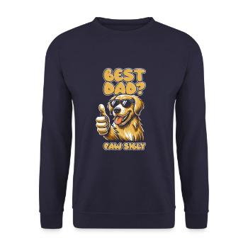 Golden Retriever Père Meilleur Papa Pawsibly - Sweat-shirt Unisexe - marine - Devant - Alina (178cm) & Michal (187cm)