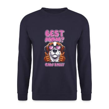 Saint Bernard Mother Best Mom Pawsibly - Unisex Sweatshirt - navy - Front - Alina (178cm) & Michal (187cm)