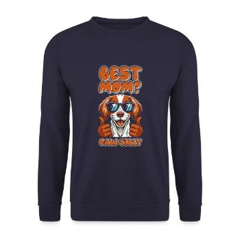 Brittany Spaniel Mutter Meilleure Maman Pawsibly - Sweat-shirt Unisexe - marine - Devant - Alina (178cm) & Michal (187cm)