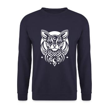 Phases de lune Chihuahua - Sweat-shirt Unisexe - marine - Devant - Alina (178cm) & Michal (187cm)