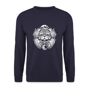 Phases de lune à Pékin - Sweat-shirt Unisexe - marine - Devant - Alina (178cm) & Michal (187cm)
