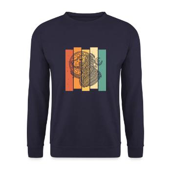 Phases de lune dalmates - Sweat-shirt Unisexe - marine - Devant - Alina (178cm) & Michal (187cm)