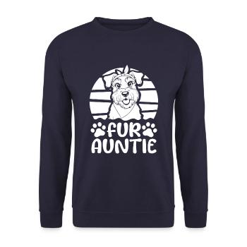 Schnauzer Dog Dog Auntie For Auntie - Unisex Sweatshirt - navy - Front - Alina (178cm) & Michal (187cm)