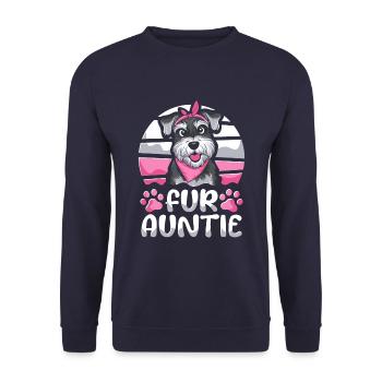 Schnauzer Dog Dog Auntie For Auntie - Unisex Sweatshirt - navy - Front - Alina (178cm) & Michal (187cm)