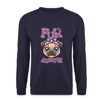 Carlin Chien Chien Tante Pour Tante - Sweat-shirt Unisexe - marine - Devant - Alina (178cm) & Michal (187cm)