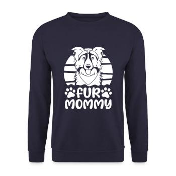 Border Collie Chien Maman Pour Maman - Sweat-shirt Unisexe - marine - Devant - Alina (178cm) & Michal (187cm)