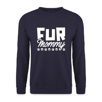 Hund Vierbeiner Hundemama Fur Mommy - Unisex Pullover - Navy - Vorne - Alina (178cm) & Michal (187cm)