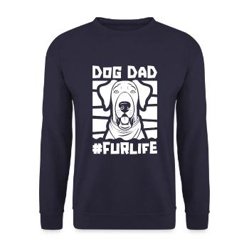 Dogue Allemand Chien Papa Pour La Vie - Sweat-shirt Unisexe - marine - Devant - Alina (178cm) & Michal (187cm)