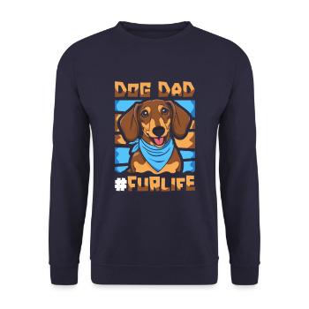 Teckel Teckel Père Chien Papa Pour La Vie - Sweat-shirt Unisexe - marine - Devant - Alina (178cm) & Michal (187cm)