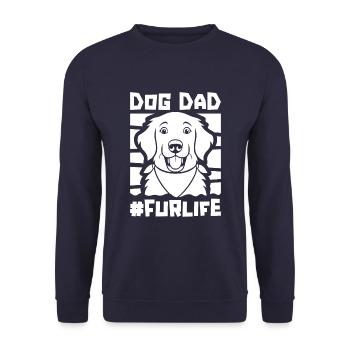 Golden Retriever Chien Papa Pour La Vie - Sweat-shirt Unisexe - marine - Devant - Alina (178cm) & Michal (187cm)