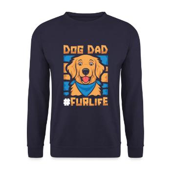 Golden Retriever Père Chien Papa Pour La Vie - Sweat-shirt Unisexe - marine - Devant - Alina (178cm) & Michal (187cm)