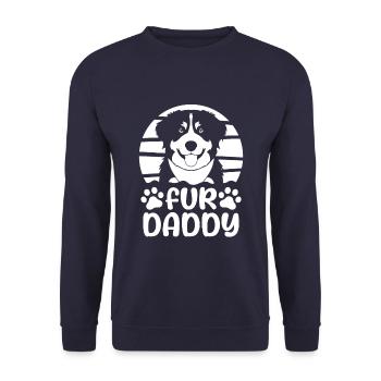 Bouvier Bernois Papa Pour Papa - Sweat-shirt Unisexe - marine - Devant - Alina (178cm) & Michal (187cm)