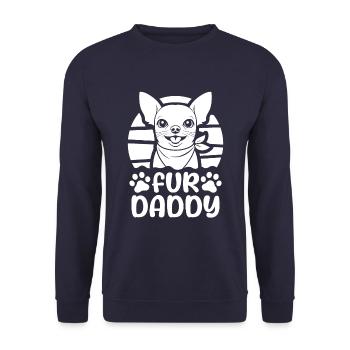 Chihuahua Chien Papa Pour Papa - Sweat-shirt Unisexe - marine - Devant - Alina (178cm) & Michal (187cm)