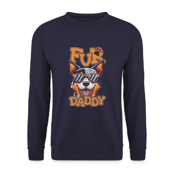 Australian Cattle Dog Father Dog Dad - Unisex Sweatshirt - navy - Front - Alina (178cm) & Michal (187cm)