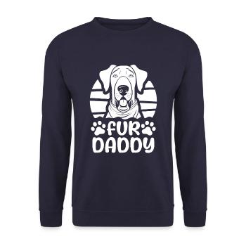 Dogue Allemand Chien Papa Pour Papa - Sweat-shirt Unisexe - marine - Devant - Alina (178cm) & Michal (187cm)