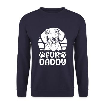 Teckel Teckel Chien Papa Pour Papa - Sweat-shirt Unisexe - marine - Devant - Alina (178cm) & Michal (187cm)