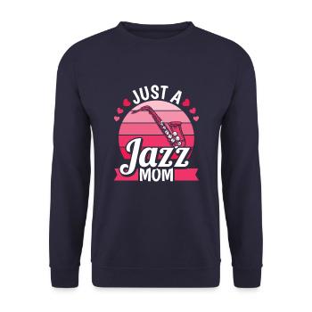 Musique jazz juste une maman jazz - Sweat-shirt Unisexe - marine - Devant - Alina (178cm) & Michal (187cm)