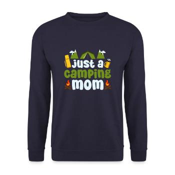Tent Camping Camping Just A Camping Mom - Unisex Sweatshirt - navy - Front - Alina (178cm) & Michal (187cm)