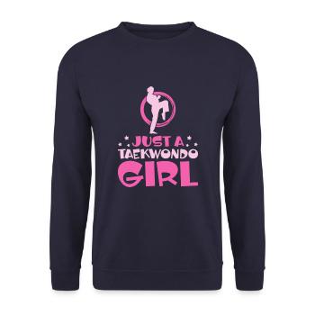 Taekwondo Just A Taekwondo Girl - Unisex Sweatshirt - navy - Front - Alina (178cm) & Michal (187cm)