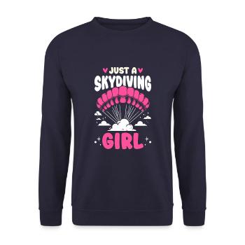 Fallschirmspringer Fallschirmspringen - Unisex Pullover - Navy - Vorne - Alina (178cm) & Michal (187cm)