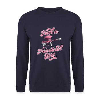 Paintball Juste une fille de paintball - Sweat-shirt Unisexe - marine - Devant - Alina (178cm) & Michal (187cm)