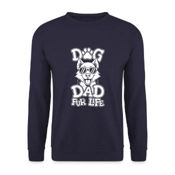 Chien Husky Sibérien Papa Pour La Vie - Sweat-shirt Unisexe - marine - Devant - Alina (178cm) & Michal (187cm)