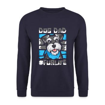 Schnauzer Dad Dog Dad For Life - Unisex Sweatshirt - navy - Front - Alina (178cm) & Michal (187cm)