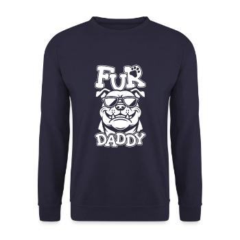 American Bully Dog Dad For Daddy - Sweat-shirt Unisexe - marine - Devant - Alina (178cm) & Michal (187cm)