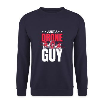Drone Quadcopter Juste un gars de drone - Sweat-shirt Unisexe - marine - Devant - Alina (178cm) & Michal (187cm)