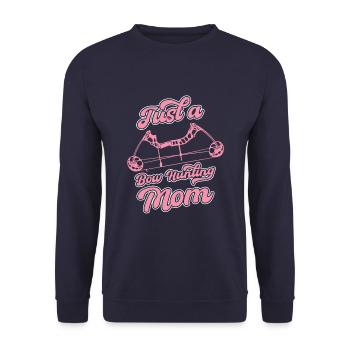 Bow Hunting Bow Hunters Just A Bow Hunting Mom - Unisex Sweatshirt - navy - Front - Alina (178cm) & Michal (187cm)