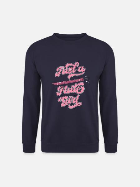Flötist Flöte Just A Flute Girl - Unisex Pullover - Navy