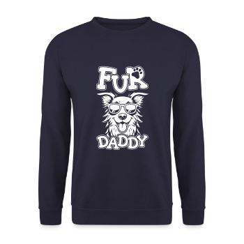 Border Collie Dog Dad For Daddy - Unisex Sweatshirt - navy - Front - Alina (178cm) & Michal (187cm)