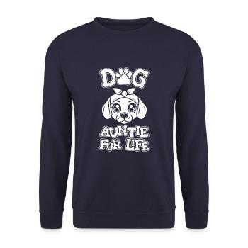 Beagle Dog Aunt Fur Life - Unisex Pullover - Navy - Vorne - Alina (178cm) & Michal (187cm)