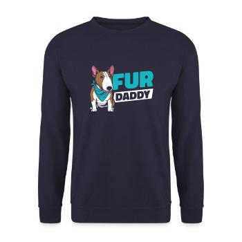Bull Terrier Chien Papa Pour Papa - Sweat-shirt Unisexe - marine - Devant - Alina (178cm) & Michal (187cm)
