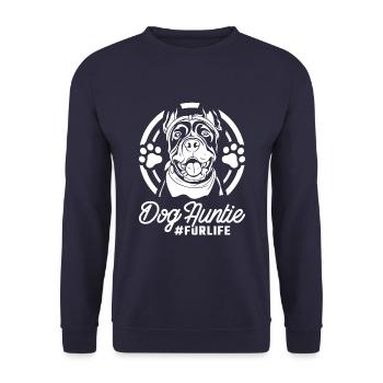 Cane Corso Dog Aunt Fur Life - Unisex Pullover - Navy - Vorne - Alina (178cm) & Michal (187cm)