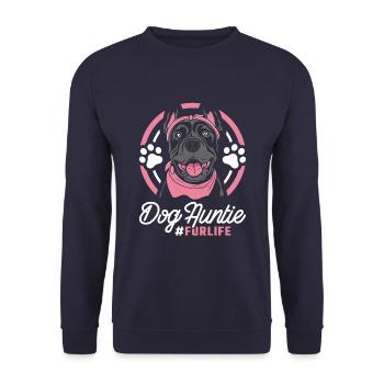 Cane Corso Dog Aunt Fur Life - Unisex Pullover - Navy - Vorne - Alina (178cm) & Michal (187cm)
