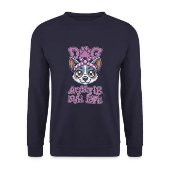 Tante australienne de chien de bétail pour la vie - Sweat-shirt Unisexe - marine - Devant - Alina (178cm) & Michal (187cm)