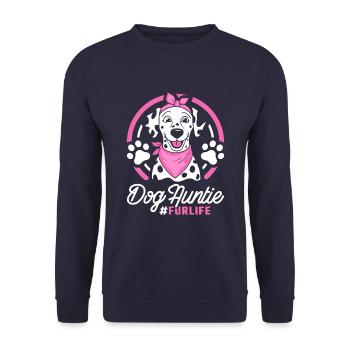 Chien Dalmatien Tante Pour La Vie - Sweat-shirt Unisexe - marine - Devant - Alina (178cm) & Michal (187cm)