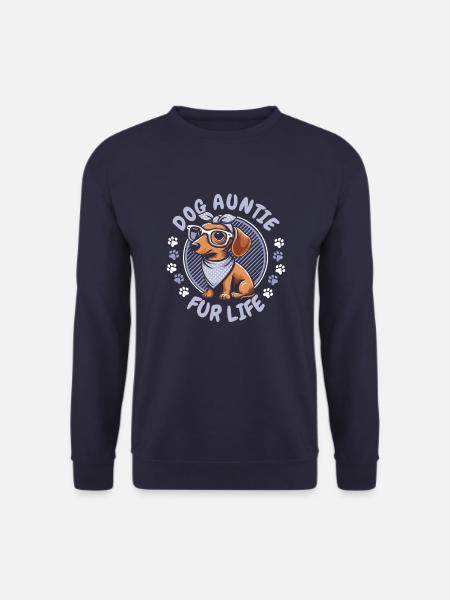 Dackel Dachshund Dog Aunt Fur Life - Unisex Pullover - Navy