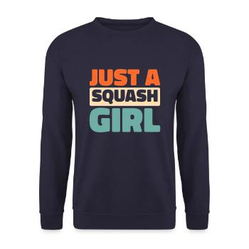 Squash Just A Squash Girl - Unisex Pullover - Navy - Vorne - Alina (178cm) & Michal (187cm)