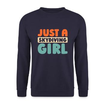 Fallschirmspringer Fallschirmspringen - Unisex Pullover - Navy - Vorne - Alina (178cm) & Michal (187cm)