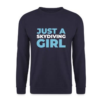 Fallschirmspringer Fallschirmspringen - Unisex Pullover - Navy - Vorne - Alina (178cm) & Michal (187cm)
