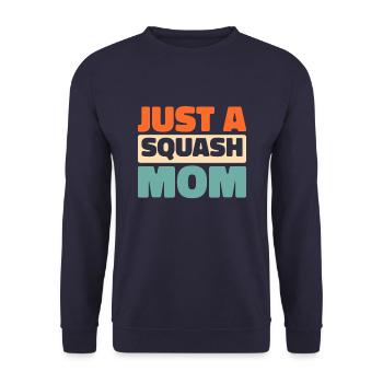 Squash Just A Squash Mom - Unisex Pullover - Navy - Vorne - Alina (178cm) & Michal (187cm)